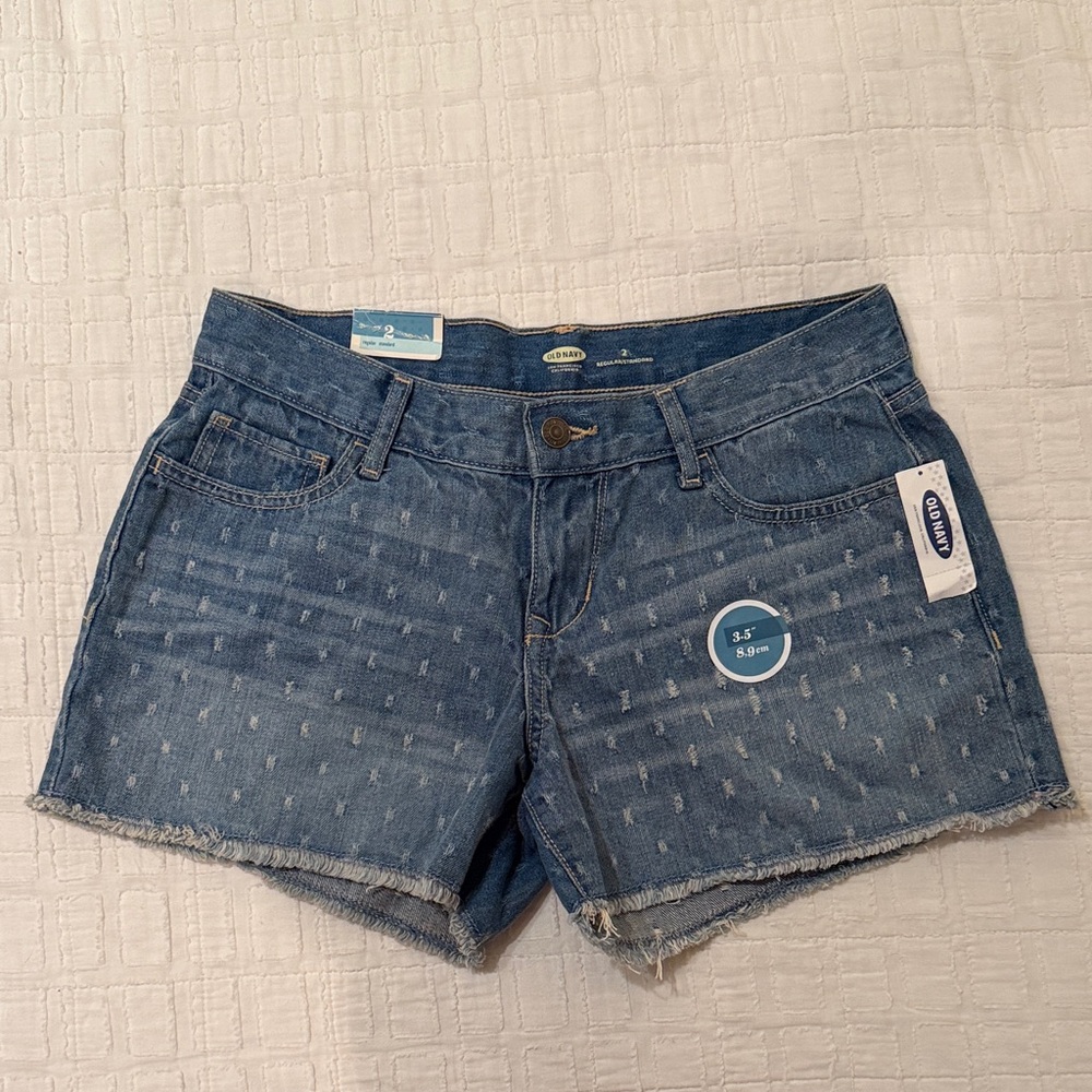 Old Navy Distressed Blue Denim Shorts
